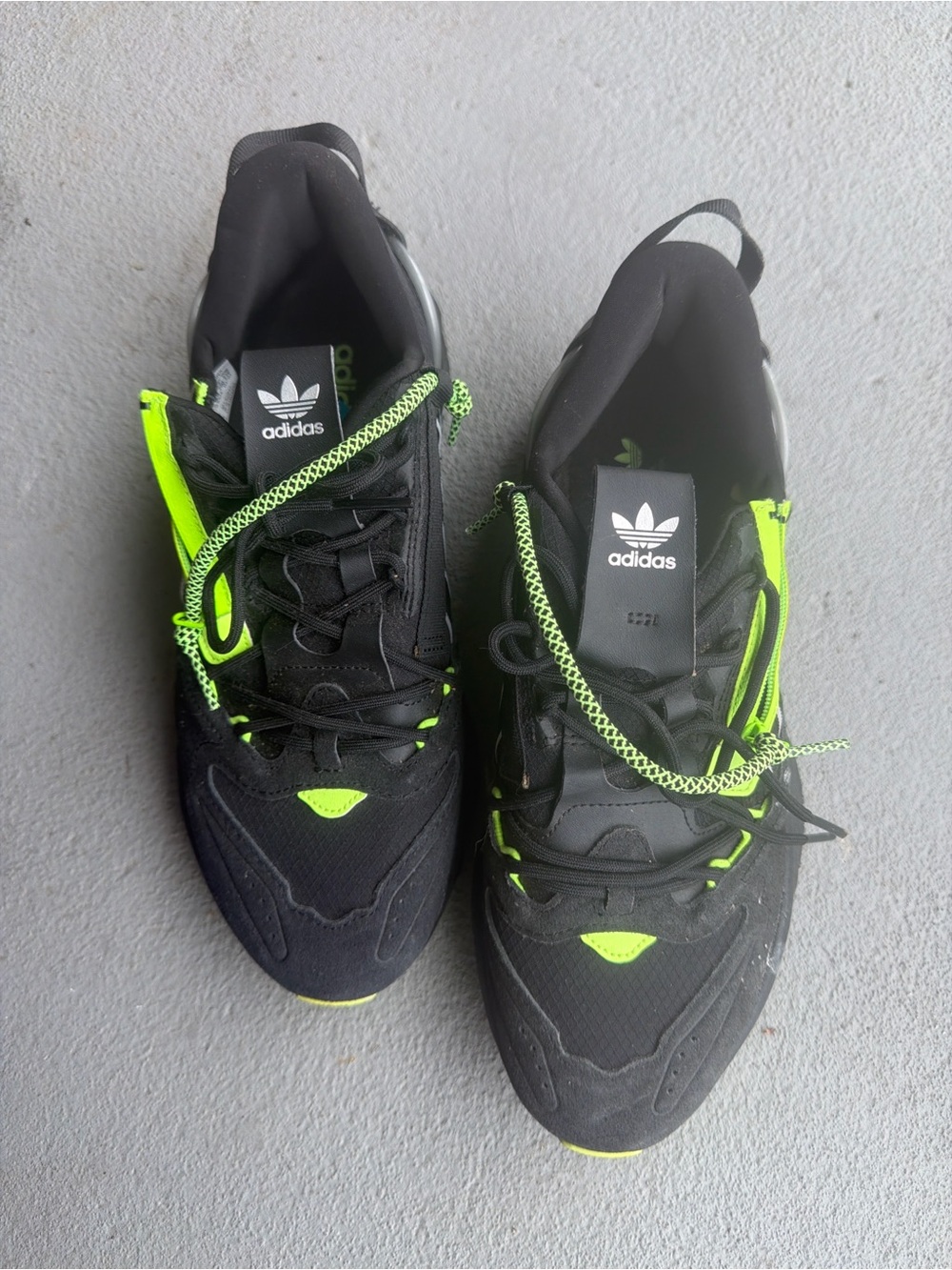 adidas Men’s Black & Neon Green Lifestyle Sneakers